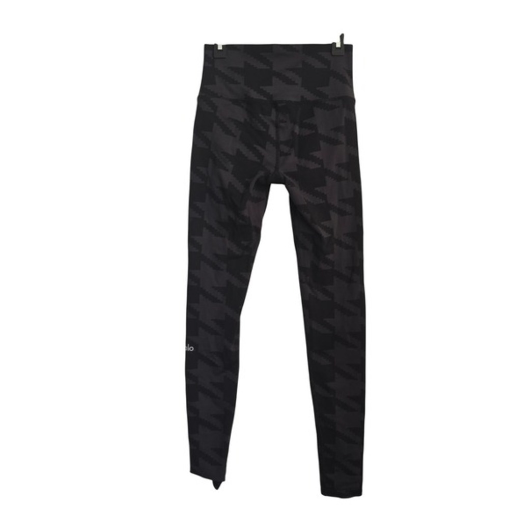 Alo Yoga Womens High Waist Vapor Leggings Black Gray‎ Houndstooth Full Length